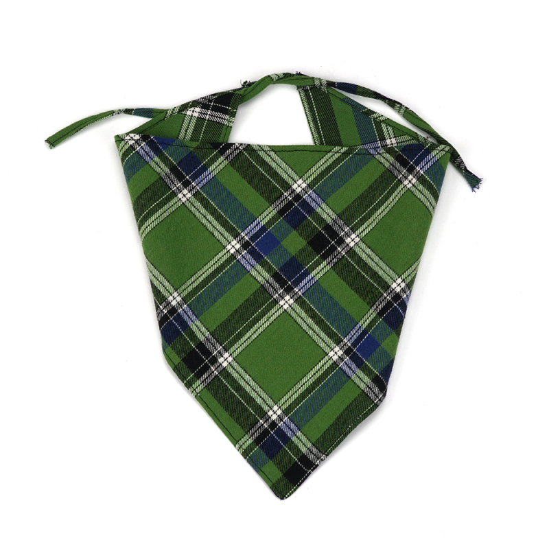 Boyue drool bib από βαμβακερό ύφασμα για σκύλους και γάτες, check μοτίβο, καθολική χρήση, μηχανικά υφαντό απλό ύφανση, jacquard επεξεργασία