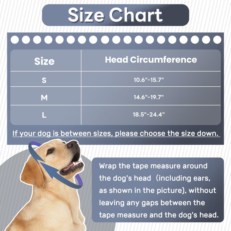 Ανακουφιστικό κεφαλόδεσμο για σκύλους με προστατευτικά αυτιών – κατά του φόβου και της βροντής, συναισθηματική υποστήριξη (Μονόχρωμο σχέδιο, Πολυεστέρας + Ελαστικό Βαμβάκι, για όλες τις εποχές)