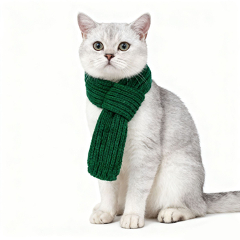 Μαλλινός κασκόλ κατοικίδιου γάτας, cartoon σχέδιο, χειροποίητα πλεκτό, χειμωνιάτικο χριστουγεννιάτικο αξεσουάρ, μάρκα Ming rui