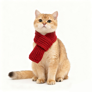 Μαλλινός κασκόλ κατοικίδιου γάτας, cartoon σχέδιο, χειροποίητα πλεκτό, χειμωνιάτικο χριστουγεννιάτικο αξεσουάρ, μάρκα Ming rui