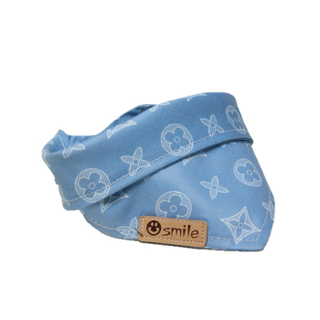 Τριγωνικό φουλάρι για σκύλους από ντέμιμ — πετσέτα για το σάλιο, τεσσάρων εποχών, χαλαρό στυλ