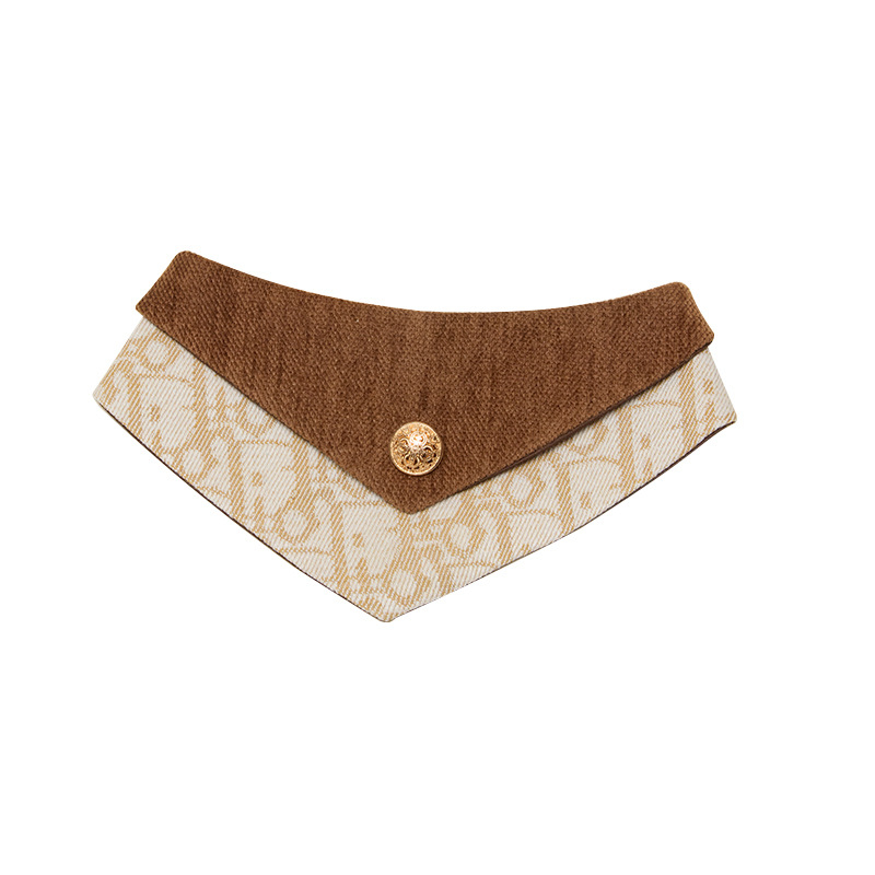 Ρυθμιζόμενη πετσέτα-μπιμπ για κατοικίδια με Twill ύφασμα, καθολική εφαρμογή, τεσσάρων εποχών, σχέδιο τρίγωνου, βρετανικό στυλ