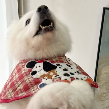 Kutyanyálvédő kendő kockás mintával, pamut-poliészter anyagból, minden évszakra, Japán/Korea stílusú