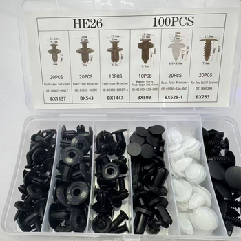 Σετ συνδετήρων πόρτας εσωτερικού πάνελ αυτοκινήτου, πλαστικά, 100 τεμάχια, γενικής χρήσης