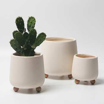 Keramička posuda s nogicama, nordijskog stila, za unutarnje umjetne biljke, minimalistički umjetnički dizajn, pothos bonsai