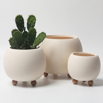 Keramička posuda s nogicama, nordijskog stila, za unutarnje umjetne biljke, minimalistički umjetnički dizajn, pothos bonsai