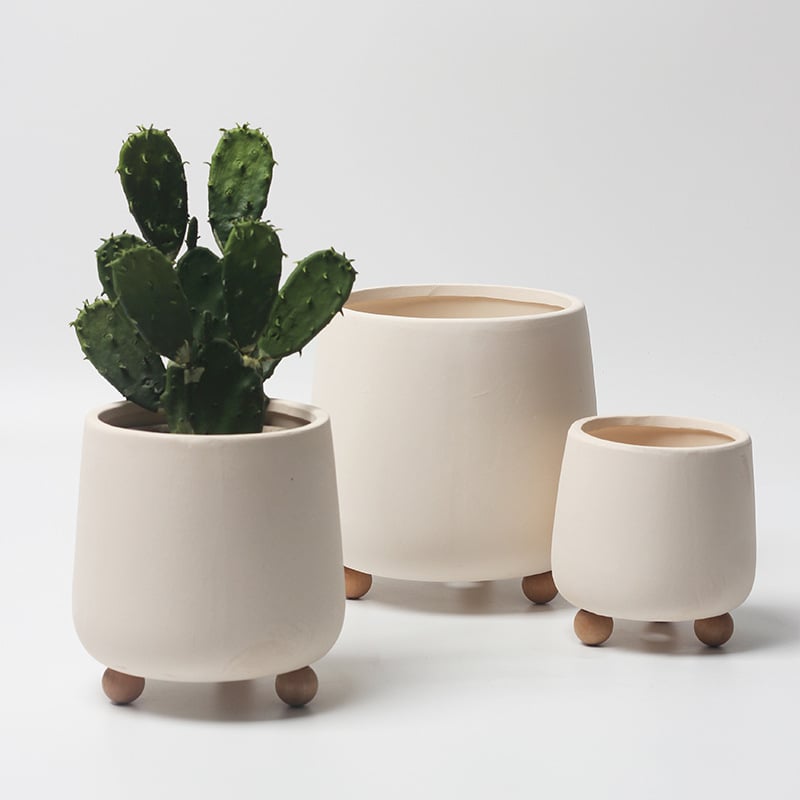 Keramička posuda s nogicama, nordijskog stila, za unutarnje umjetne biljke, minimalistički umjetnički dizajn, pothos bonsai