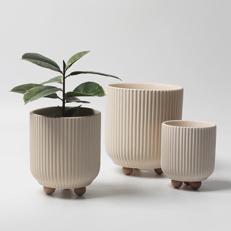 Keramička posuda s nogicama, nordijskog stila, za unutarnje umjetne biljke, minimalistički umjetnički dizajn, pothos bonsai