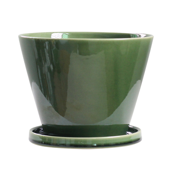 Keramički lonac za cvijeće velikog promjera, zelene boje, dojam luksuza, nordijski minimalistički stil, set lonaca za cvijeće s pladnjem, 20 cm