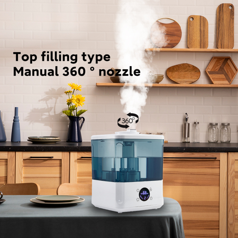 Ultrazvučni ovlaživač GL-1902B, spremnik 2.6–4.0 L, pokrivenost 10–20 m², dvije izlazne mlaznice magle, tiho djelovanje