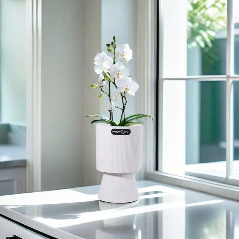 Ghiveci din rășină, durabil, pentru podea, turnat prin injecție