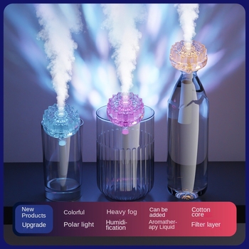 USB ultrazvučni ovlaživač zraka i pročišćivač — kompaktna kolonska jedinica za dom/uređ/auto, spremnik 2.6–4.0 L, 5 W, buka ispod 36 dB, 1 izlaz magle