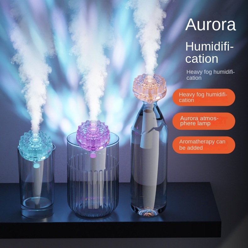 USB ultrazvučni ovlaživač zraka i pročišćivač — kompaktna kolonska jedinica za dom/uređ/auto, spremnik 2.6–4.0 L, 5 W, buka ispod 36 dB, 1 izlaz magle