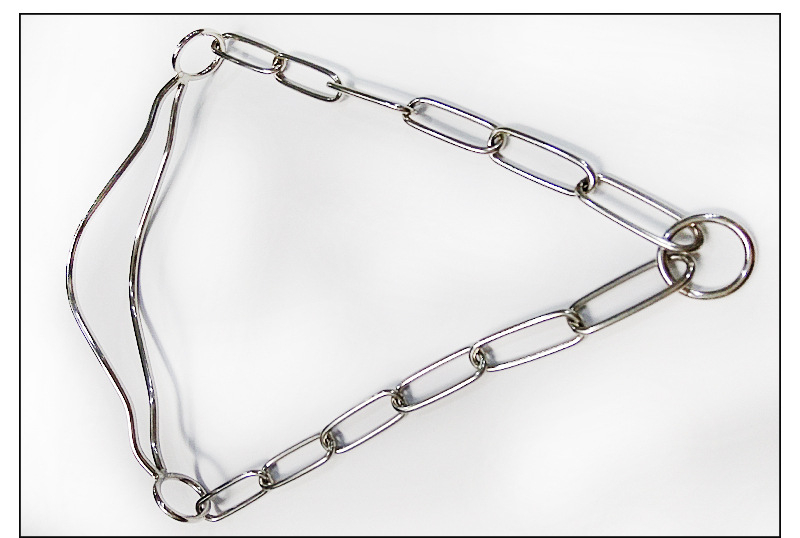 Ovratnik za obuku psa s čeličnim lancem, monokromatski dizajn, pogodan za pse, kineski stil