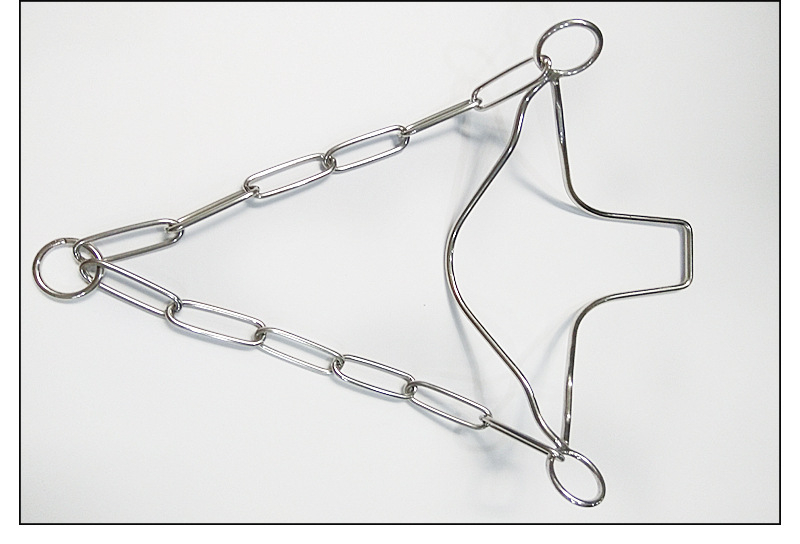 Ovratnik za obuku psa s čeličnim lancem, monokromatski dizajn, pogodan za pse, kineski stil