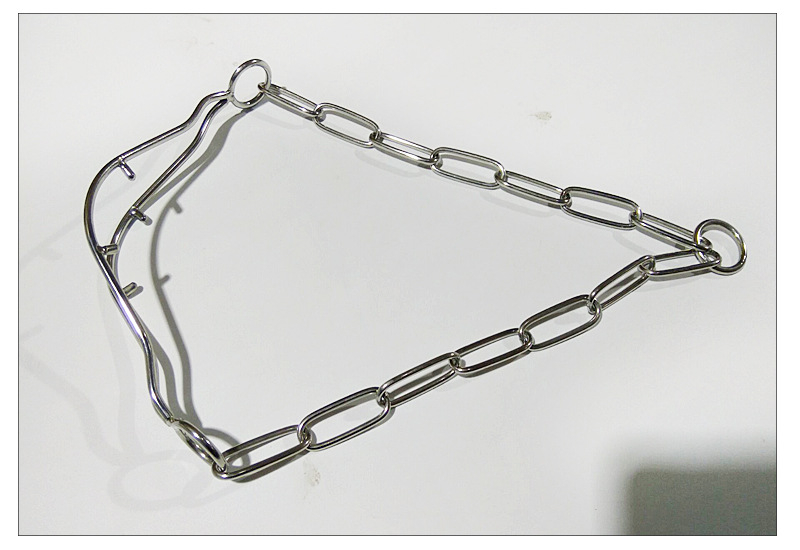 Ovratnik za obuku psa s čeličnim lancem, monokromatski dizajn, pogodan za pse, kineski stil