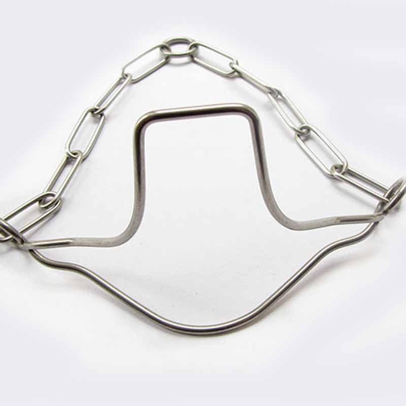 Ovratnik za obuku psa s čeličnim lancem, monokromatski dizajn, pogodan za pse, kineski stil