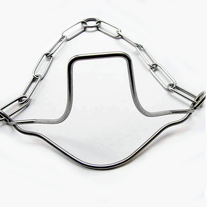 Ovratnik za obuku psa s čeličnim lancem, monokromatski dizajn, pogodan za pse, kineski stil