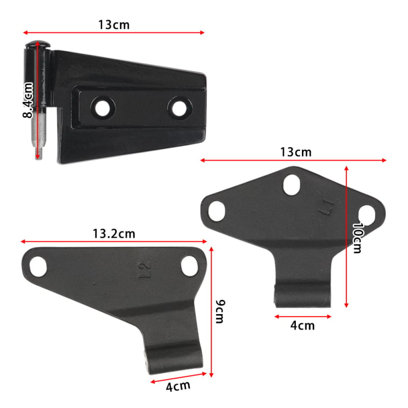 Set za ugradnju vrata šarki za Jeep Wrangler JK (07-18) – aluminijska legura, 16-dijelni set, modeli 55395386AB/AC/AE, RUNSHENG