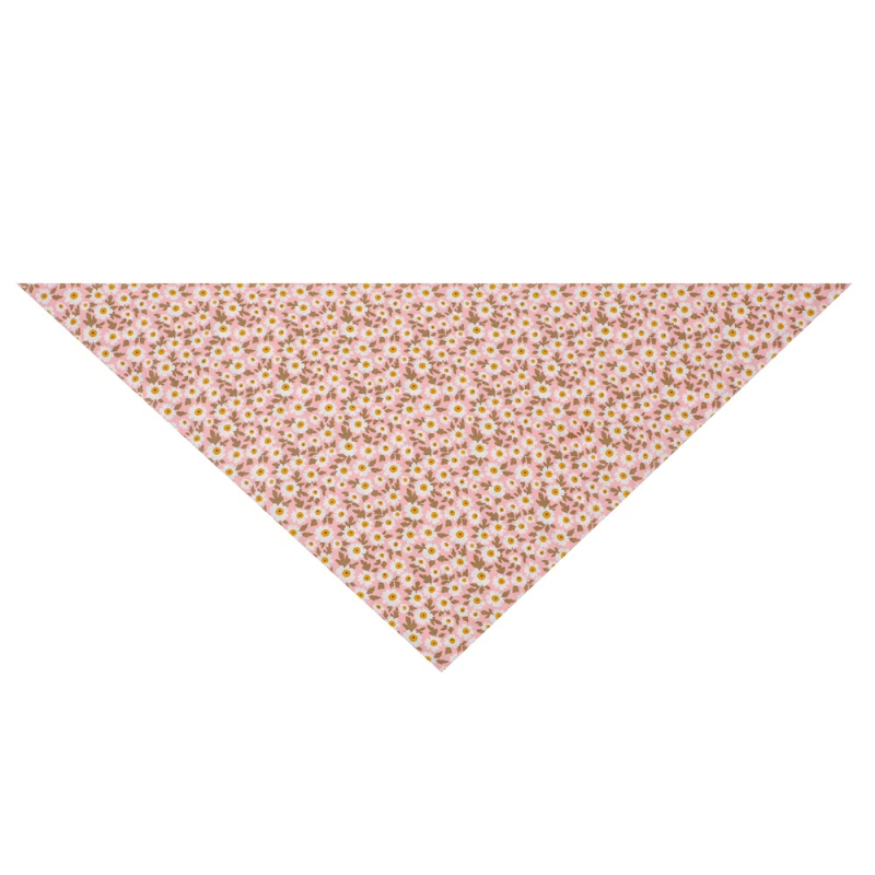 Pamukani trokutasti šal za psa s cvjetnim uzorkom, otisnut, ravno pletena tkanina, zimi