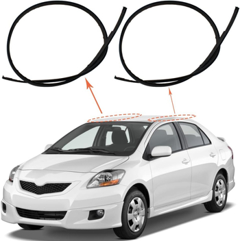 ABS dekorativni vodeni kanal krova za Toyota Yaris (2006–2012) — JS, dijelovi: 75551-0D150, 75552-52140, 75551-0D100, 75552-0D100