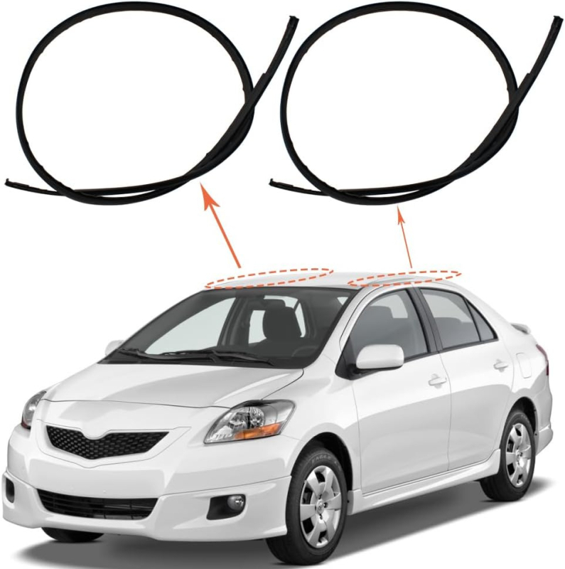 ABS dekorativni vodeni kanal krova za Toyota Yaris (2006–2012) — JS, dijelovi: 75551-0D150, 75552-52140, 75551-0D100, 75552-0D100