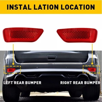 Stražnji reflektor stražnjeg branika Jeep CH11841000, ABS+PMMA, JSMKCS