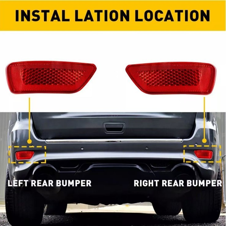 Stražnji reflektor stražnjeg branika Jeep CH11841000, ABS+PMMA, JSMKCS