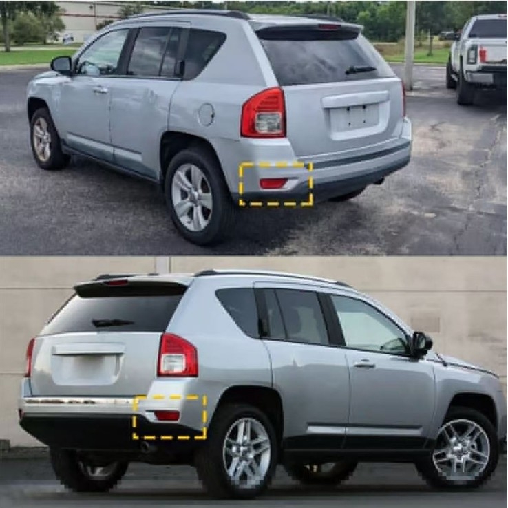 Stražnji reflektor stražnjeg branika Jeep CH11841000, ABS+PMMA, JSMKCS