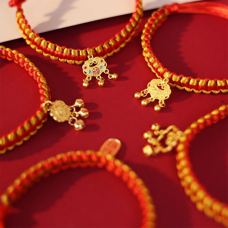 Colier pentru pisică – șnur împletit manual, model color block, poliester, universal, stil chinezesc
