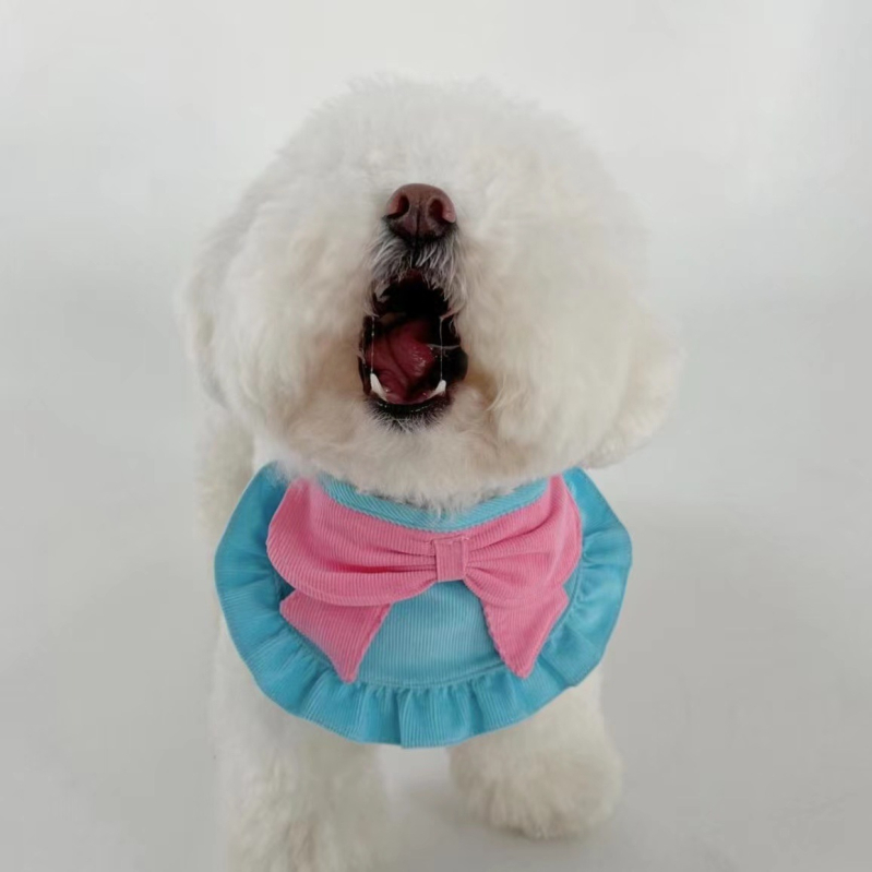 Pet Bib — Monokróm minta, Poliészter, Plain weave, Négy évszak