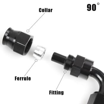 Automobilski PTFE spoj za uljnu crijevo AN6/AN8/AN10, brzo protiv curenja, aluminijska legura, model HR021