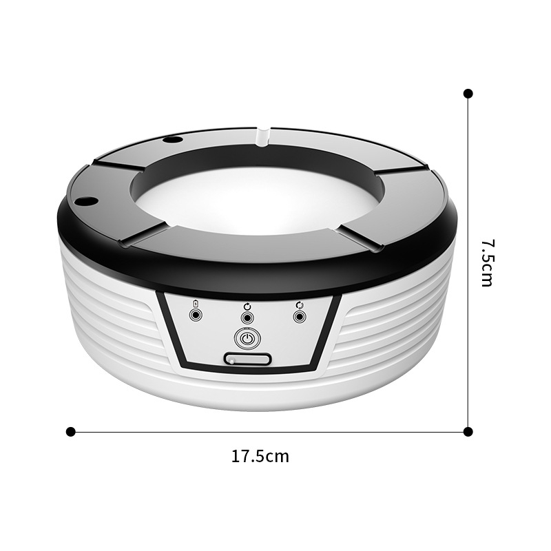 Pametan USB pepelnik – pročistač zraka za kućnu upotrebu — uklanja mirise i dim cigareta, 50 m³/h, USB napajanje, upravljanje gumbom, tih (<36 dB), pogodan za prostorije do 10 m²