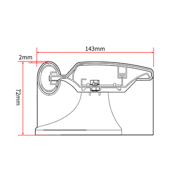 Koccanás elleni falra szerelt kapaszkodó alumínium ötvözetből, kórházi folyosókhoz, modell HS-616FC