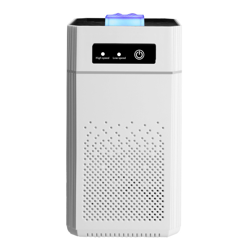Zračni pročišivač s negativnim ionima i dezinfekcijom; protok zraka 50 m³/h, buka <36 dB, USB napajanje, pokriće 21–30 m²