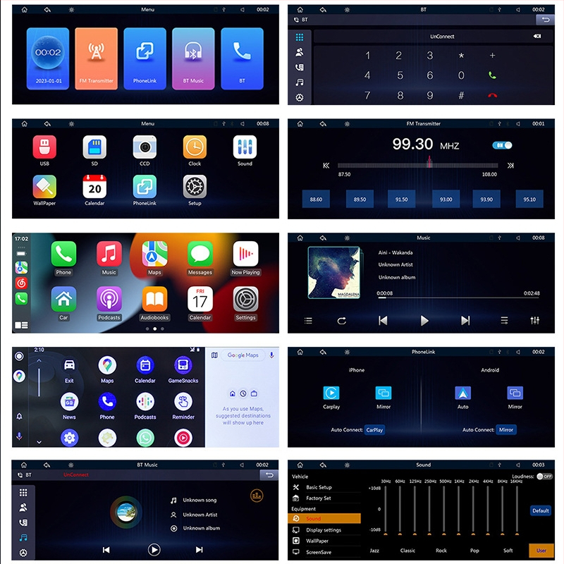 Hudcarplay zabudovaný DVD navigačný systém, hlasová navigácia, USB rozhranie, Linux OS