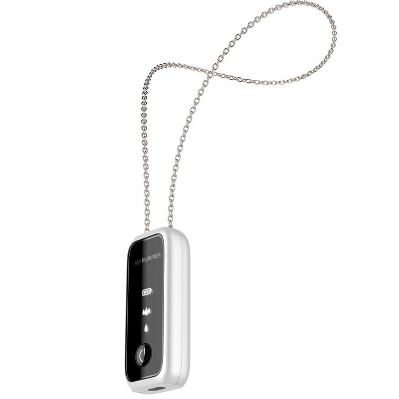 Prijenosni čistač zraka s negativnim ionima za nošenje oko vrata, USB napajanje, protok zraka 50 m³/h, buka ≤36 dB, pogodan za prostorije do 10 m²