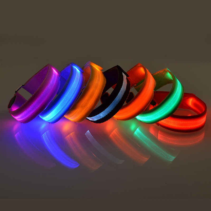 Colier LED pentru animale de companie pentru câini și pisici, nylon, anti-pierdere