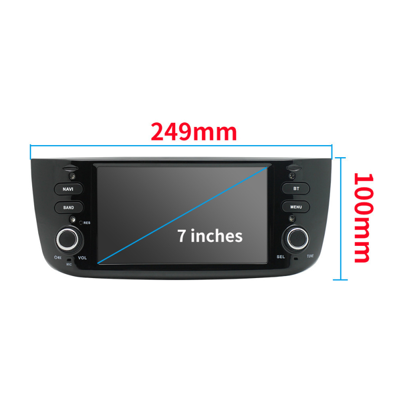 Автомобилна Android навигационна система All-in-One за Fiat Punto (2010–2016) — IPS дисплей, 12V захранване, 4x50W усилвател, OEM персонализиране