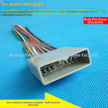 Káblový konektor pre automobilové audio pre Honda Civic / starú CR-V DVD navigáciu, 12V, ABS, Fengdu