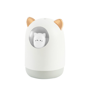 Stolni ovlaživač zraka s aromaterapijom i pročišćavanjem zraka, oblik životinje, USB napajanje, tiho noćno svjetlo, model 205; pogodan za prostore do 10 m²; spremnik 0,5 L; 1 izlaz magle; buka ispod 36 dB