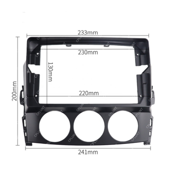 Središnji okvir navigacije s DVD modificiranim panelom za Mazda MX-5 Miata – ABS+PC, težina 1 kg, 2005–2015