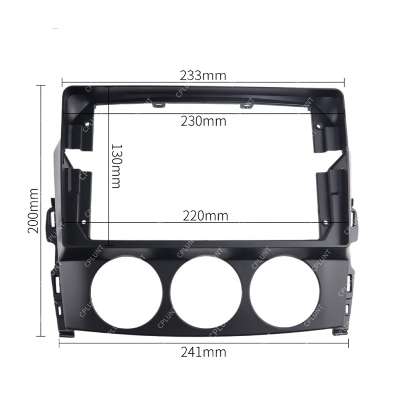 Središnji okvir navigacije s DVD modificiranim panelom za Mazda MX-5 Miata – ABS+PC, težina 1 kg, 2005–2015