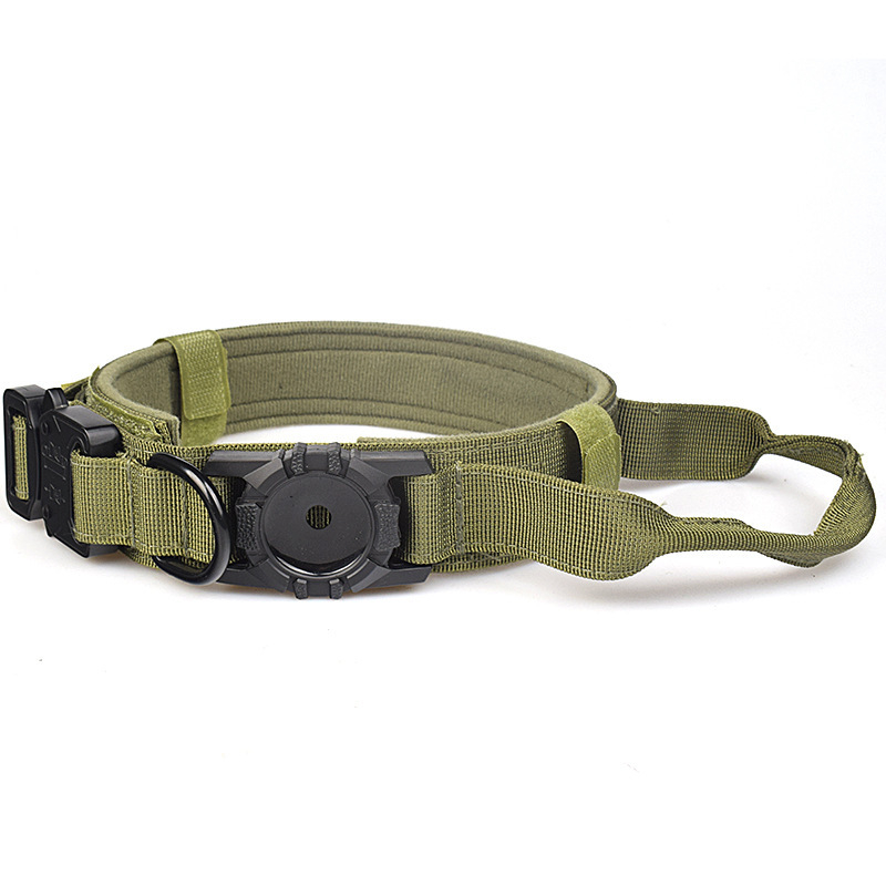 Guler protector AirTag pentru câini de talie medie și mare, din nylon