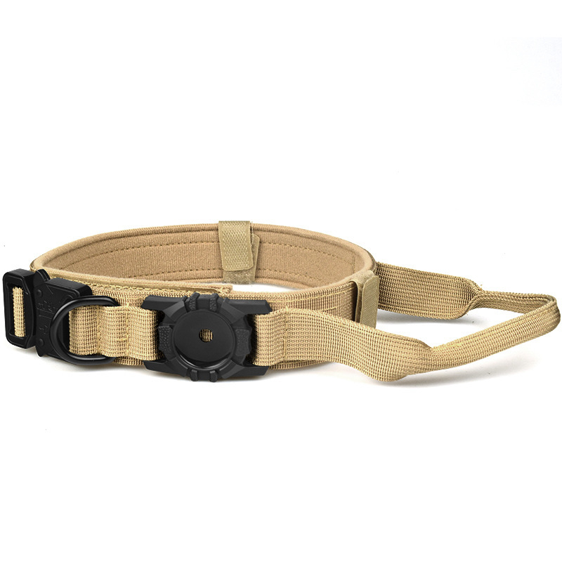 Guler protector AirTag pentru câini de talie medie și mare, din nylon