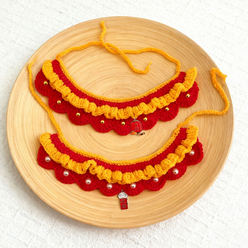 Vuneni šal s uzorkom usklađivanja boja, ručno kukano i izvezeno, zimski komad