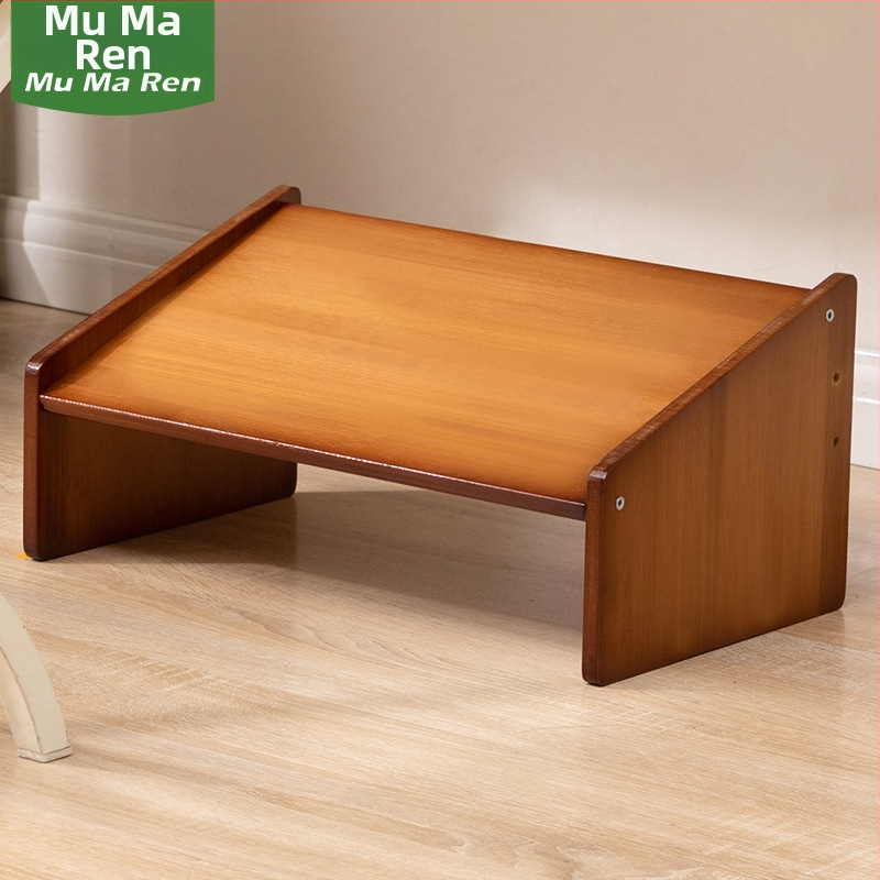 Μπαμπού υποπόδιο γραφείου, μοντέλο 2529CJJ, σύγχρονο μινιμαλιστικό στυλ, προσαρμόσιμο, πολυλειτουργικό