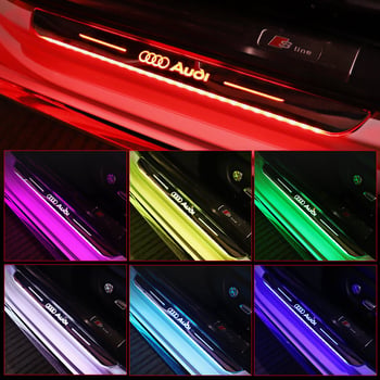 LED pedala praga automobila, mijenjajuće boje svjetla, USB punjenje, magnetski senzor