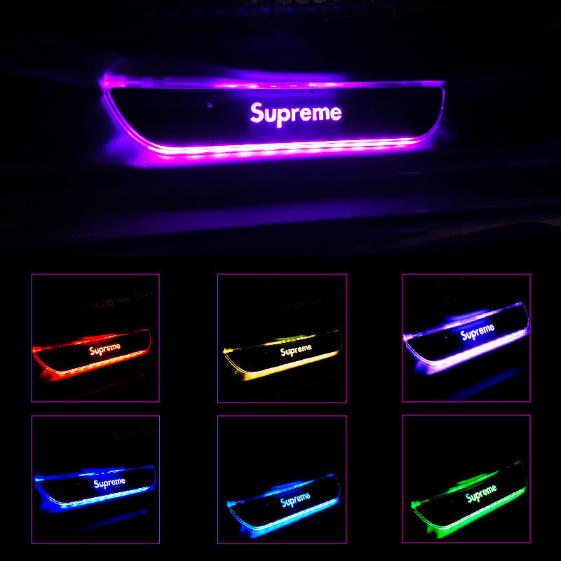 LED pedala praga automobila, mijenjajuće boje svjetla, USB punjenje, magnetski senzor