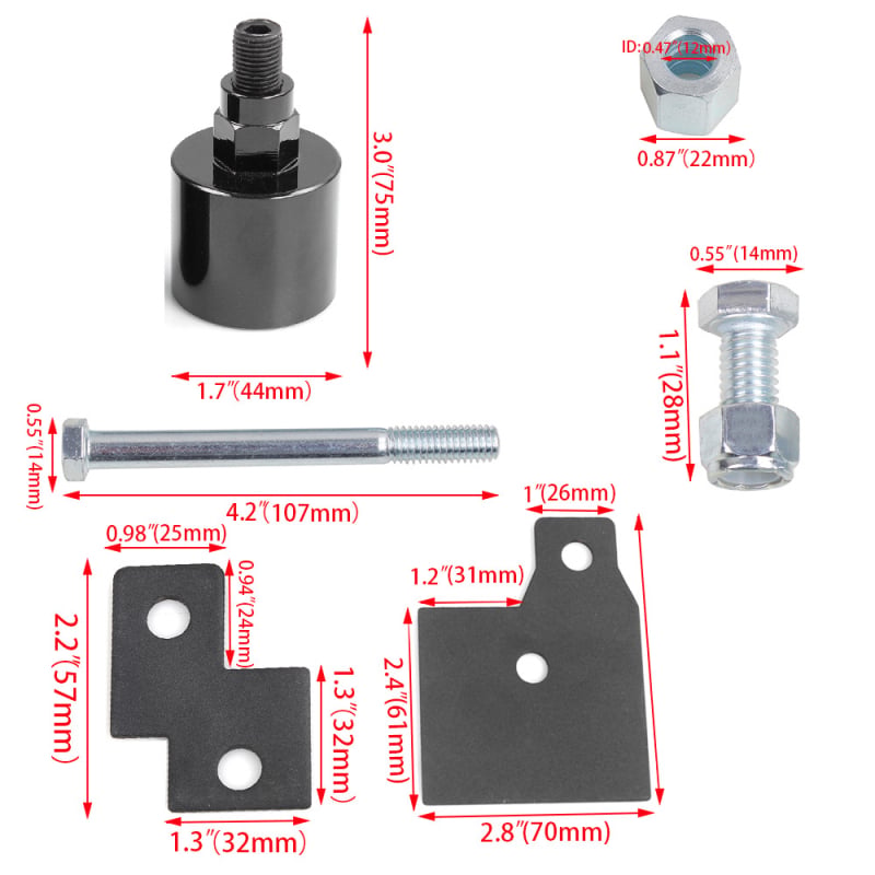 Polaris 99-21 prednji i stražnji set za dizanje ovjesa (500/570/600/700/800), EM1035, aluminij